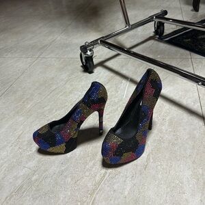 Colorful Patchwork High Heels